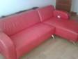 red leather sofa. red leather 2 seater and 2 seater and....